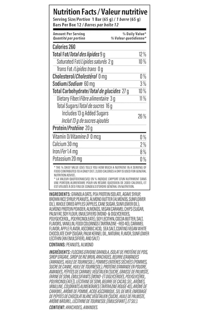 Nutrabolics Feed Bar Vegan Caramel Apple Pie - 12/box