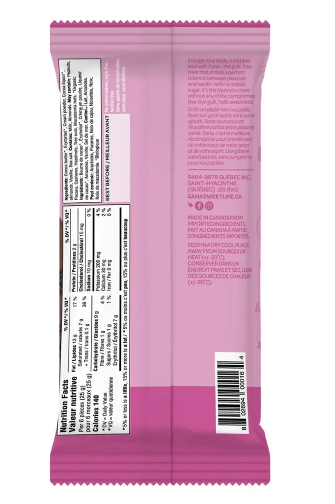 Sana Bar - Milk Chocolaty Salted Almonds - 75g