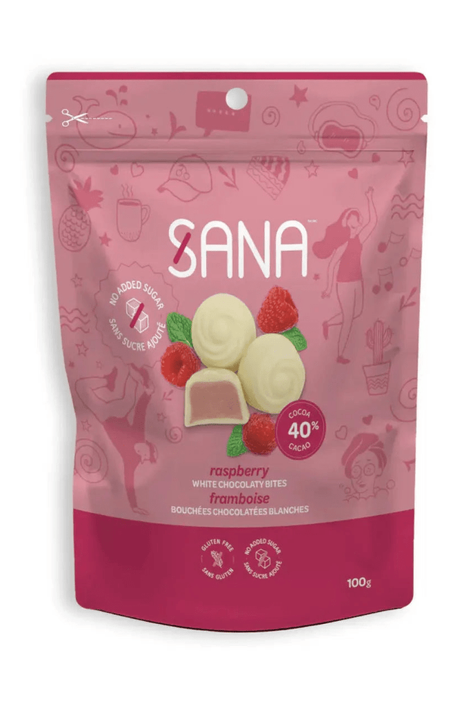 Sana Bites - White Chocolaty Raspberry - 100g